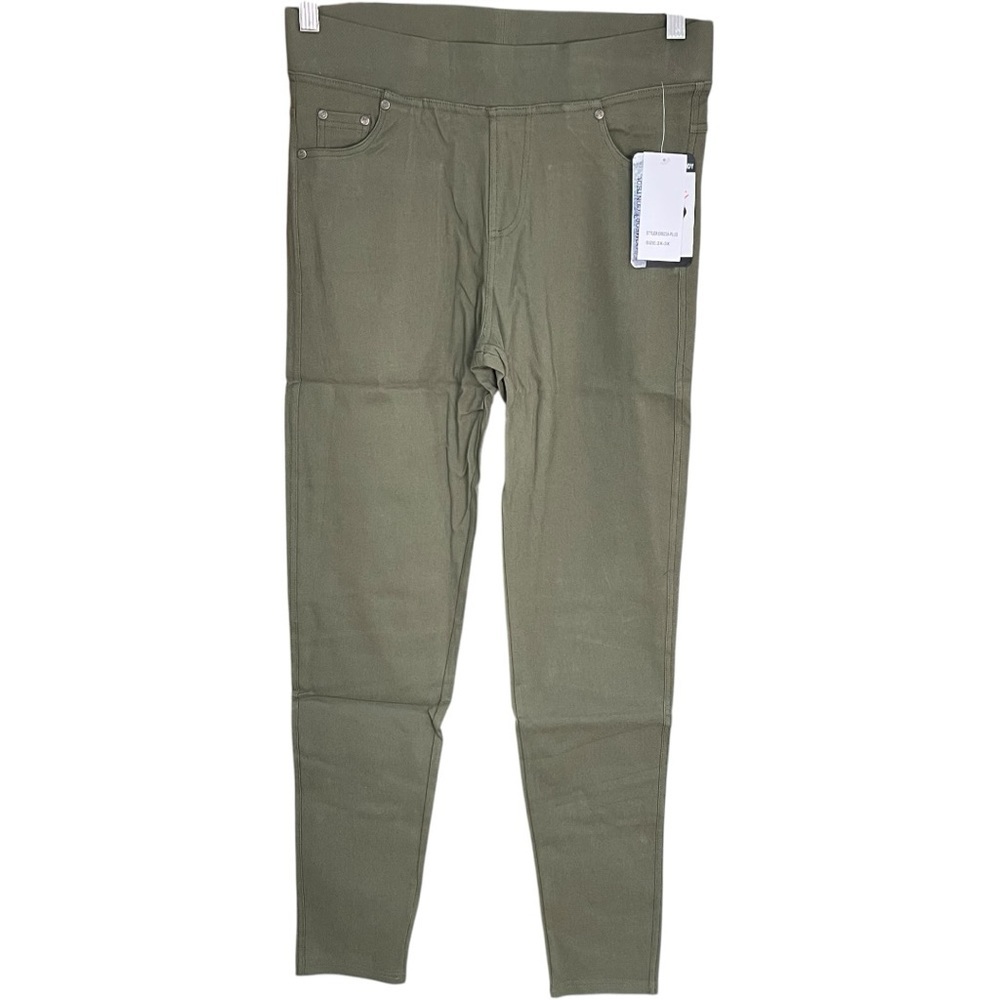 Kathy Comfort Control Leggings Jeggings Plus Size Green
